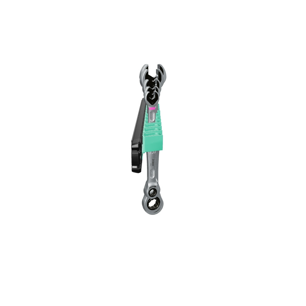 Wera 020015 9631 Magnetic Rail 6000 Joker 2 Ring Ratchet Spanner Set, Metric, 5 Pieces - WR020015 - KC Tool