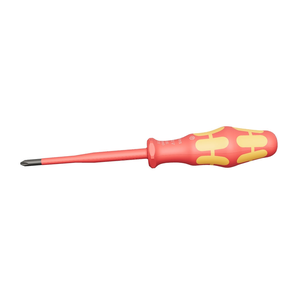 Wera 020131 Kraftform Plus VDE Phillips Super Slim Screwdriver, #1 x 80mm - WR020131 - KC Tool