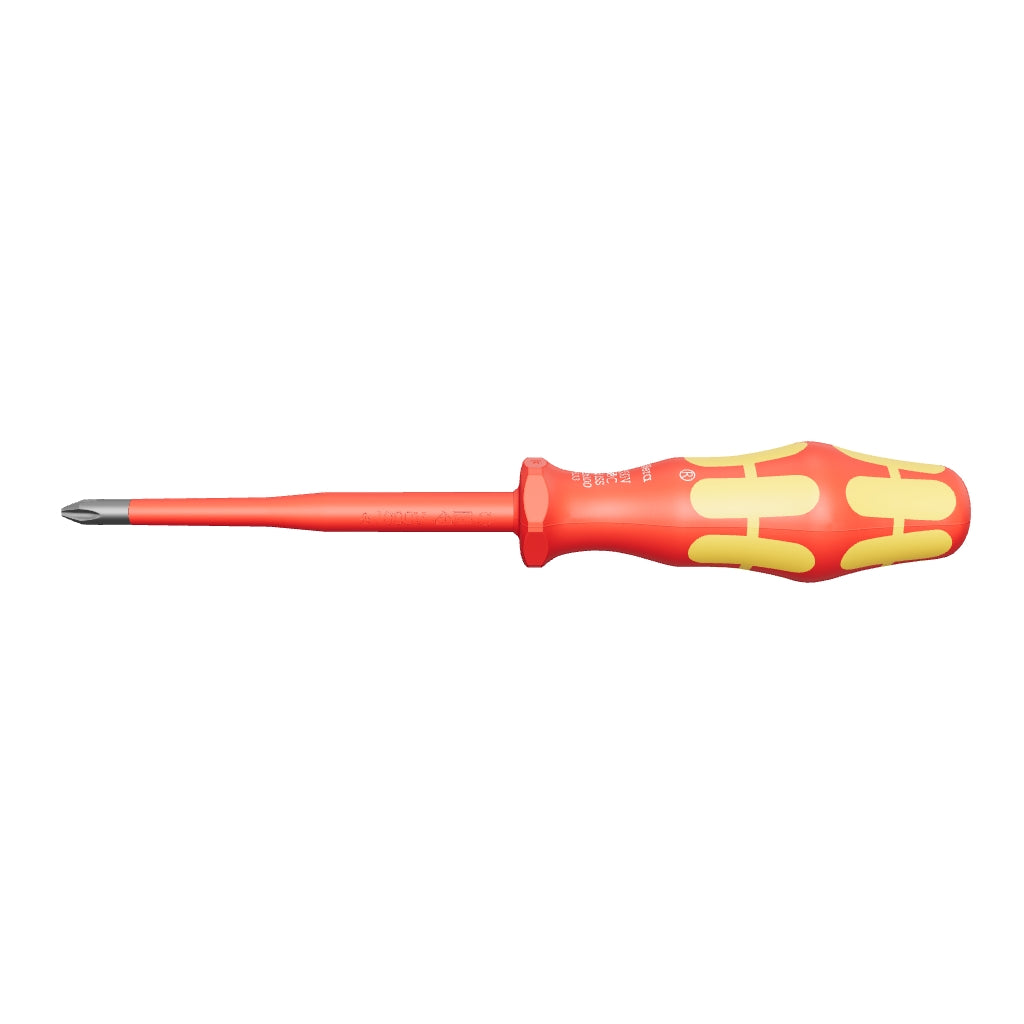 Wera 020133 Kraftform Plus VDE Phillips Super Slim Screwdriver, #2 x 100mm - WR020133 - KC Tool