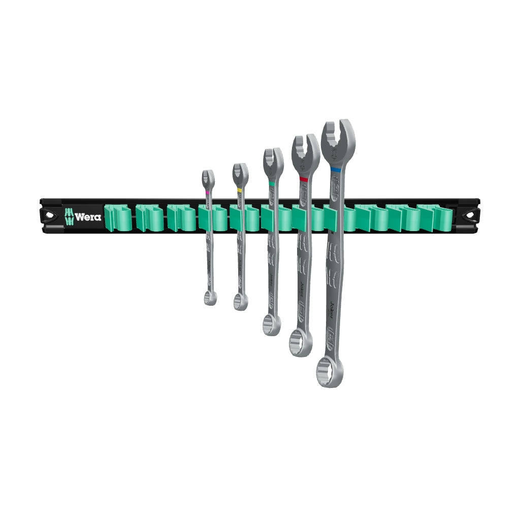 Wera 020234 9641 Magnetic Rail 6003 Joker 2 Ring Spanner Set, Metric, 5 Pieces - WR020234 - KC Tool
