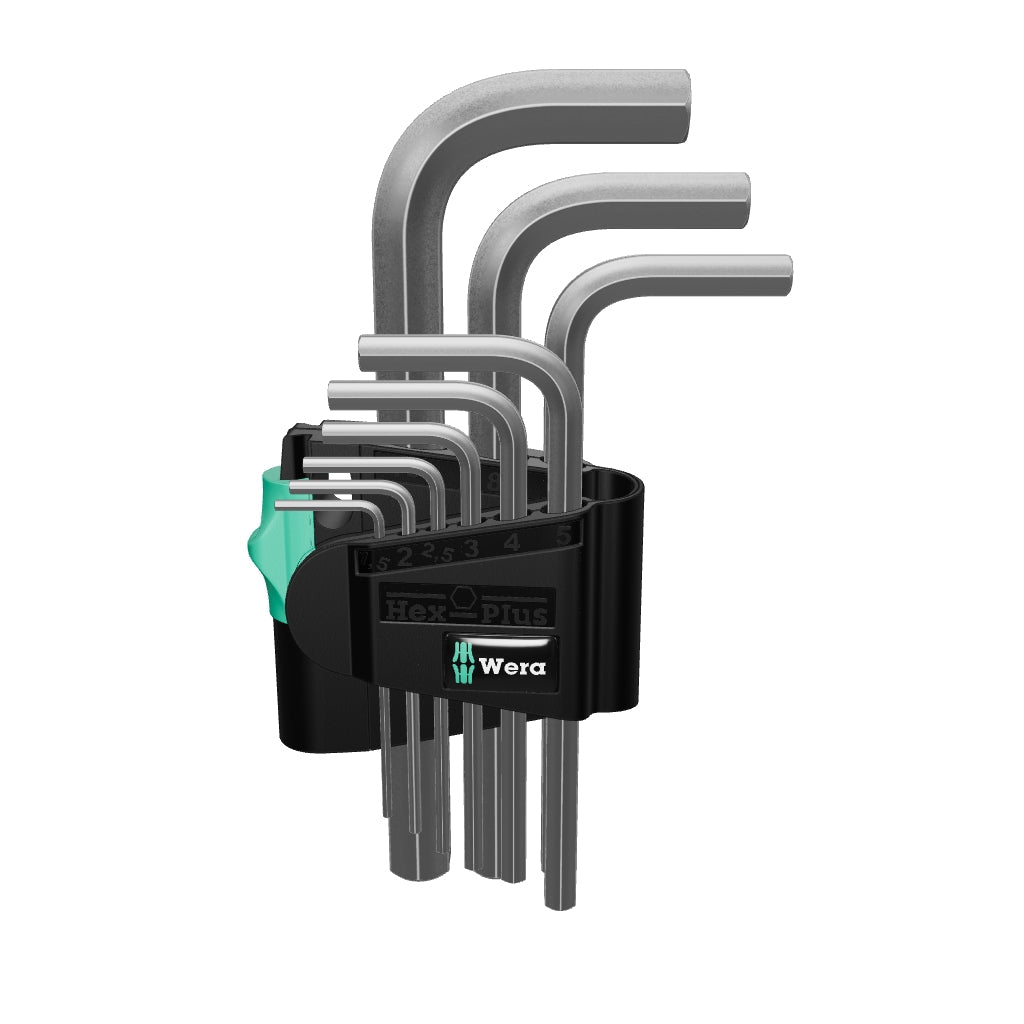 Wera 021406 Metric Chrome Hex L-key Set - WR021406 - KC Tool