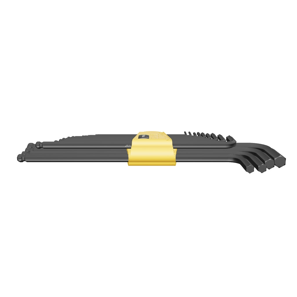 Wera 021728 Hex + Ball End Hex SAE L-key Clip Set, 13 Pieces - WR021728 - KC Tool