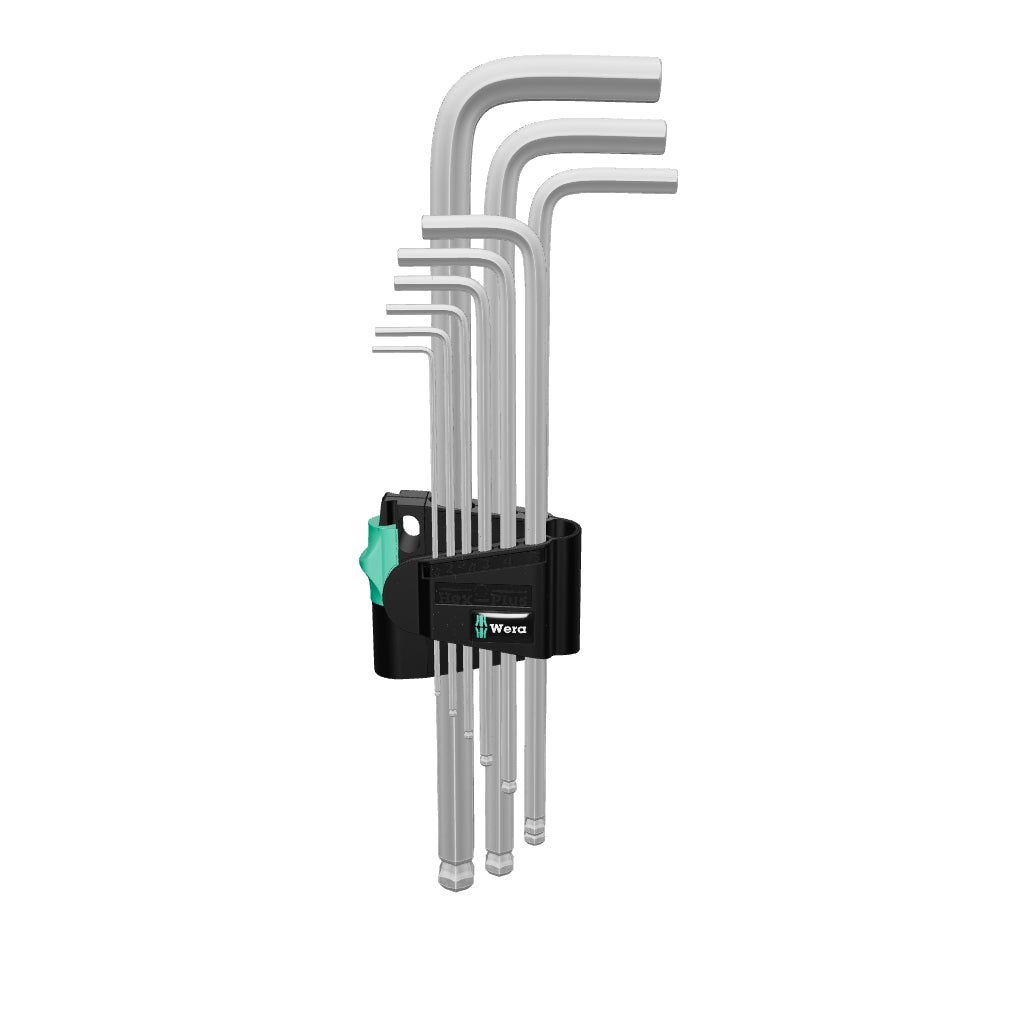 Wera 022087 SM N Ball-End L-key Set, Metric, Chrome-plated - WR022087 - KC Tool