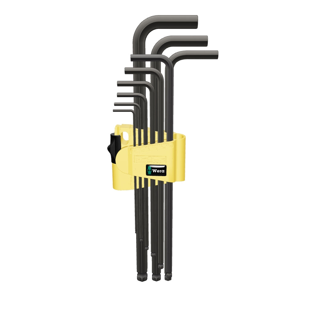 Wera 022171 Hex + Ball End Hex SAE L-key Clip Set, 9 Pieces - WR022171 - KC Tool