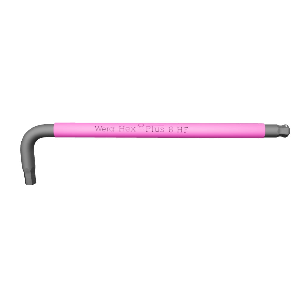 Wera 022204 8.0 x 195 mm Hex-Plus L-key with Holding Function (Pink) - WR022204 - KC Tool
