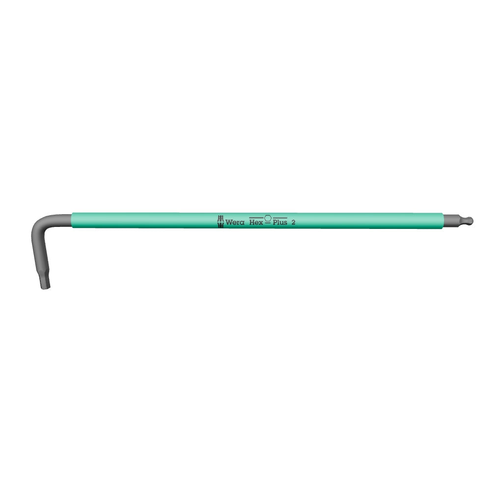 Wera 022602 2 x 101mm Hex + Ball End Hex L-key (Green) - WR022602 - KC Tool
