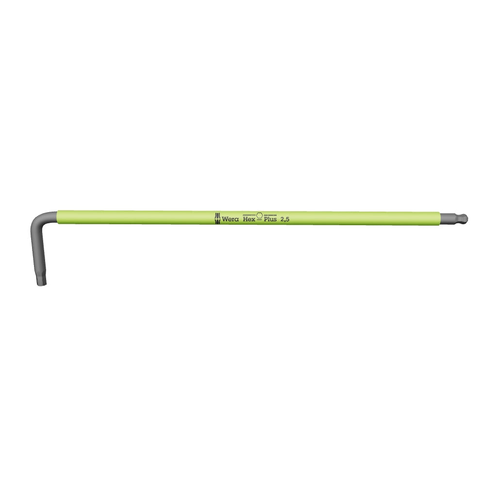 Wera 022604 2.5 x 112mm Hex + Ball End Hex L-key (Bright Green) - WR022604 - KC Tool