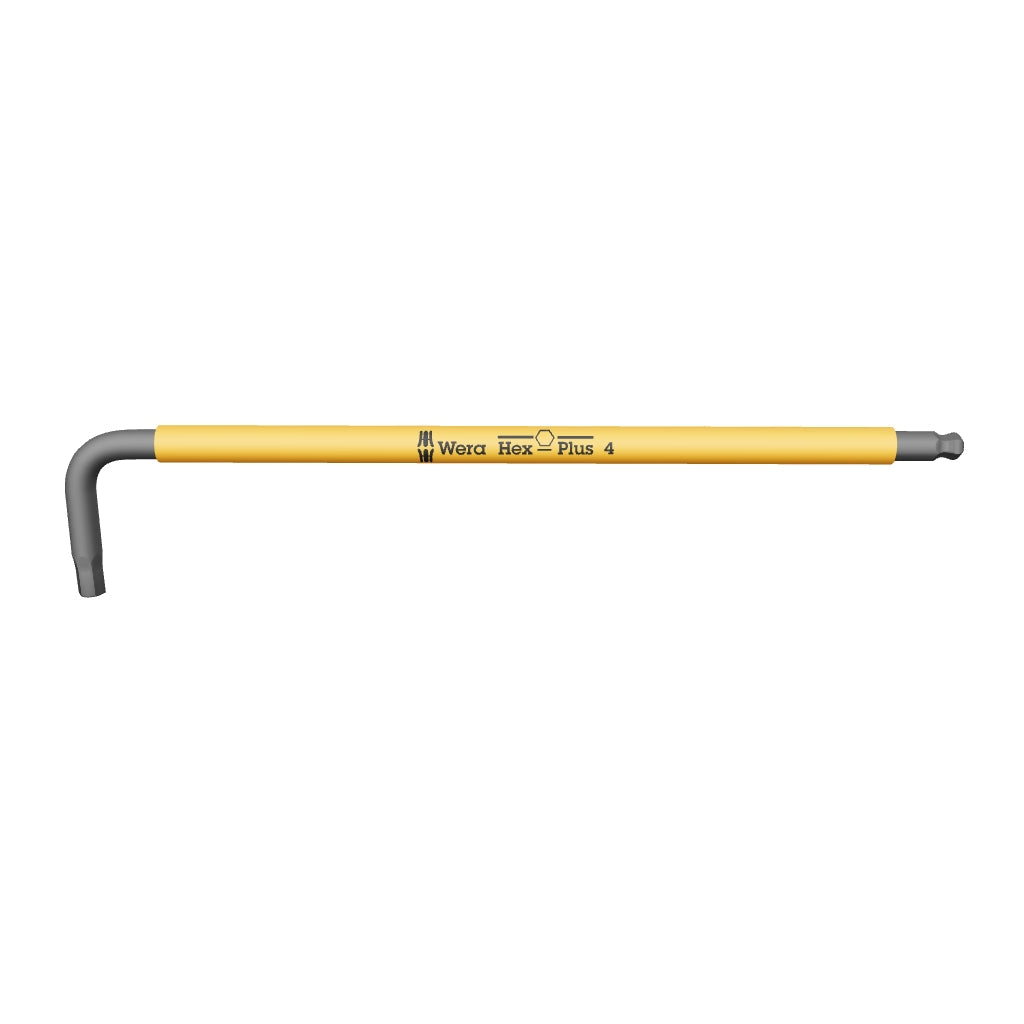Wera 022608 4 x 137mm Hex + Ball End Hex L-key (Yellow) - WR022608 - KC Tool