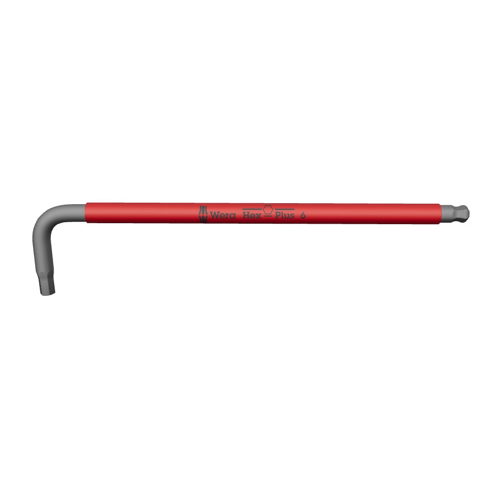 Wera 022612 6 x 172mm Hex + Ball End Hex L-key (Red) - WR022612 - KC Tool
