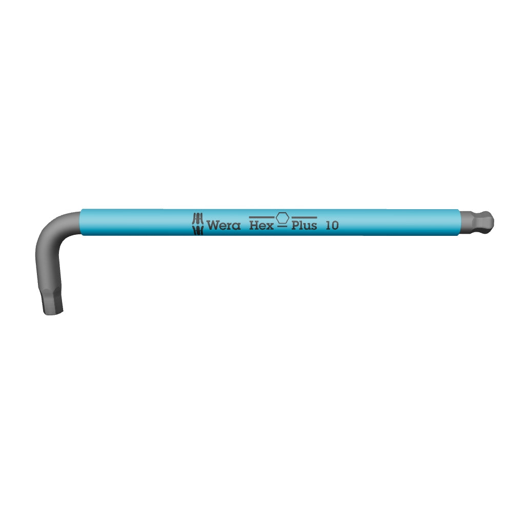 Wera 022616 10 x 224mm Hex + Ball End Hex L-key (Blue) - WR022616 - KC Tool