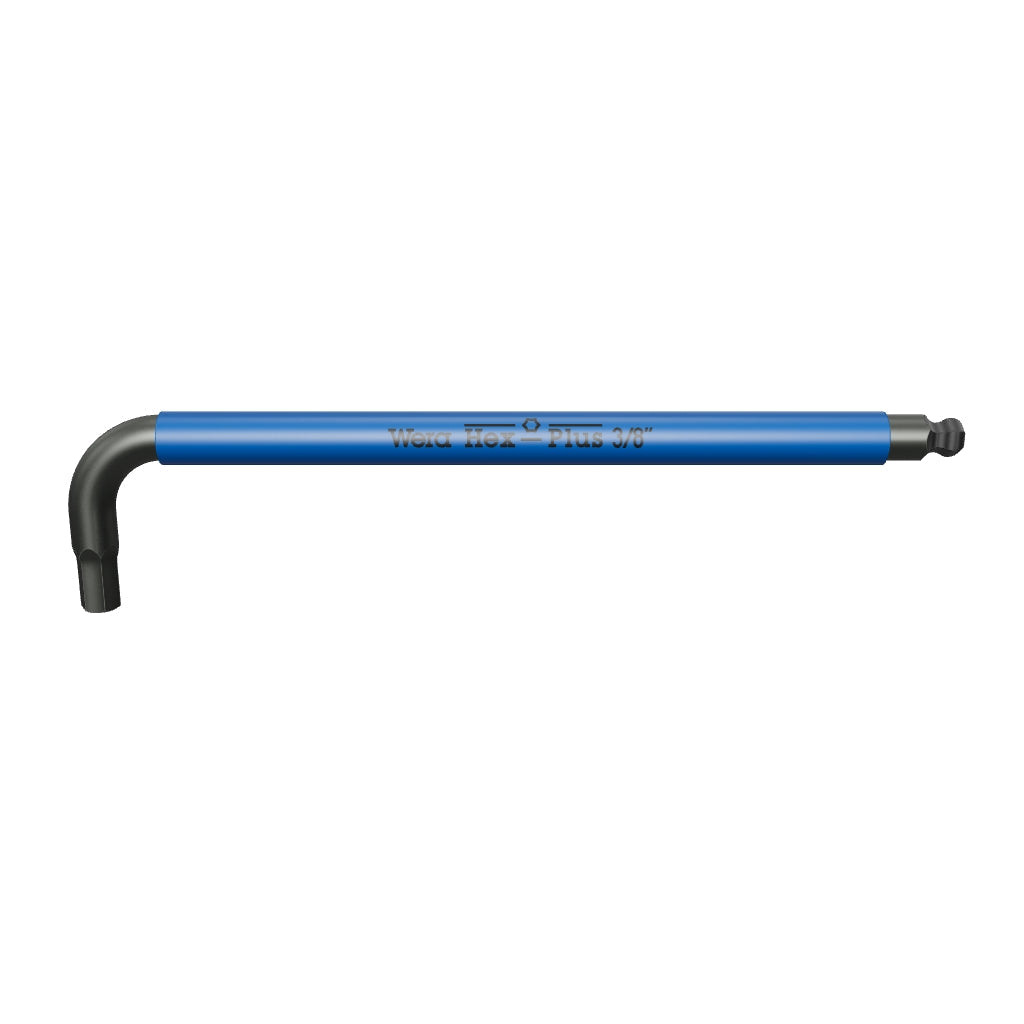 Wera 022638 3/8" x 224mm Hex + Ball End Hex L-key (Blue) - WR022638 - KC Tool