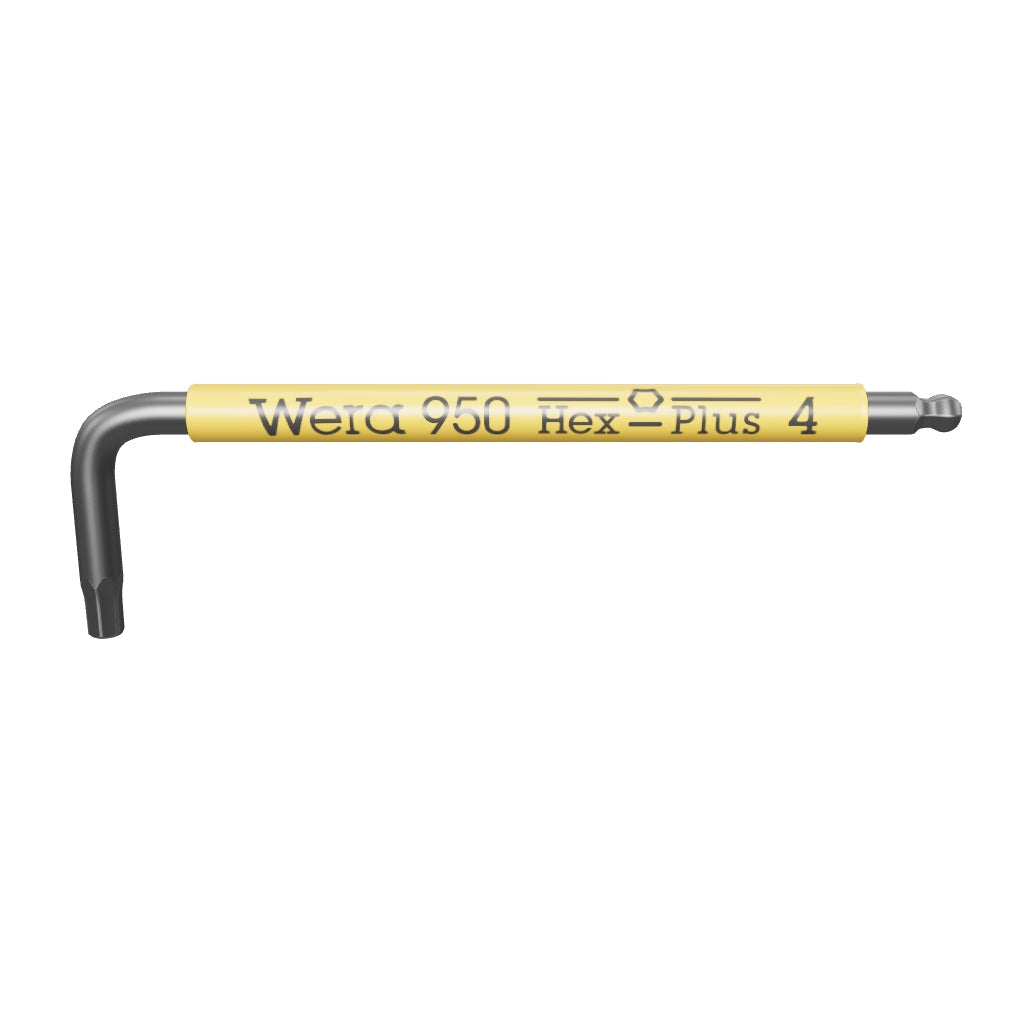 Wera 022673 Multicolor Metric Hex-Plus L-key, 4.0mm (Yellow) - WR022673 - KC Tool