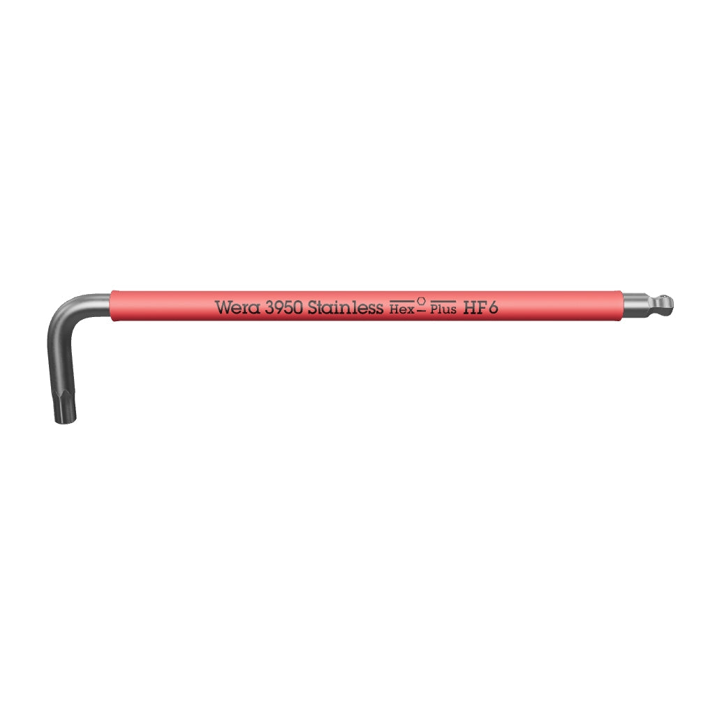 Wera 022696 SPKL Multicolor Stainless Metric Hex L-key with Holding Function, 6.0mm (Red) - WR022696 - KC Tool