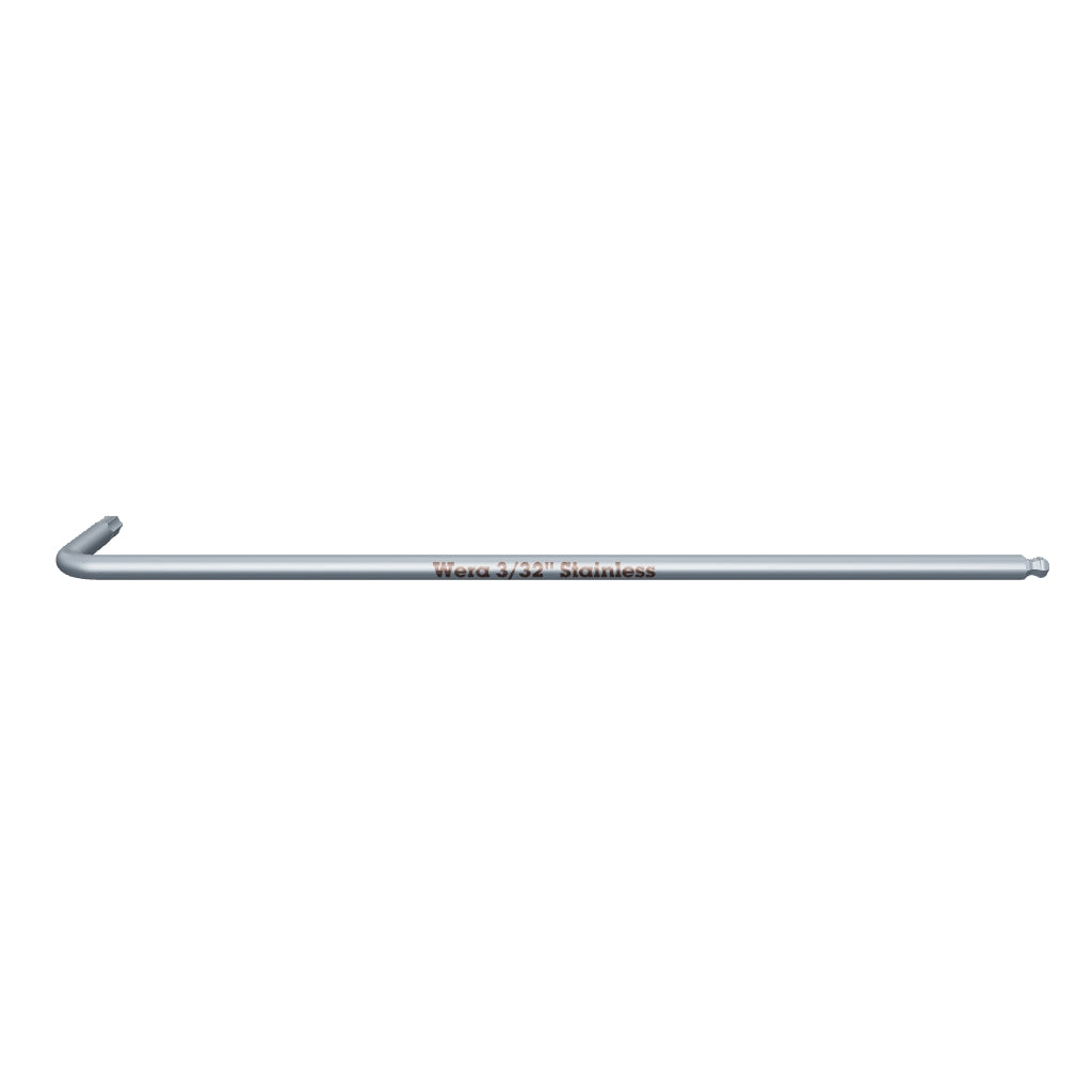 Wera 022710 3/32" x 112mm Stainless Steel Ball End Hex L-key - WR022710 - KC Tool
