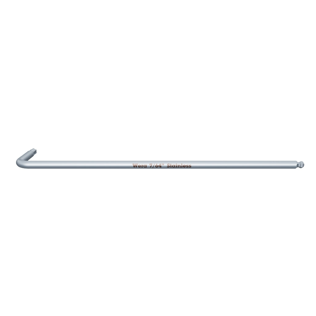 Wera 022711 7/64" x 119mm Stainless Steel Ball End Hex L-key - WR022711 - KC Tool