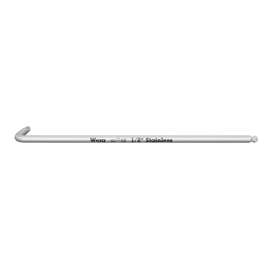 Wera 022712 1/8" x 123mm Stainless Steel Ball End Hex L-key - WR022712 - KC Tool