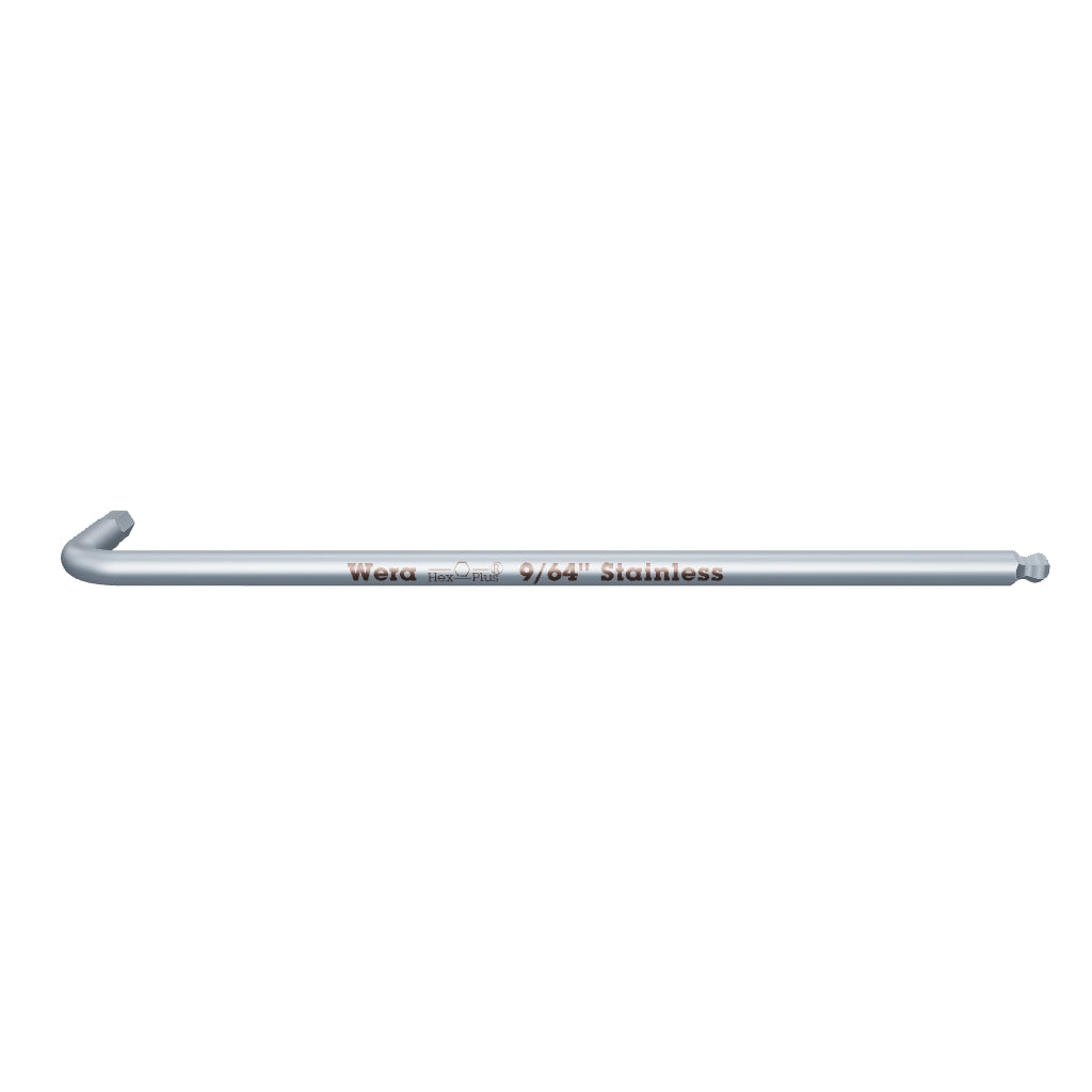 Wera 022713 9/64" x 130mm Stainless Steel Ball End Hex L-key - WR022713 - KC Tool
