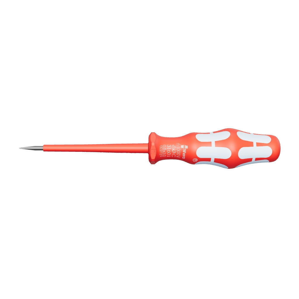 Wera 022729 Kraftform Plus VDE Stainless Steel Slotted Screwdriver, 3.0 x 80mm - WR022729 - KC Tool