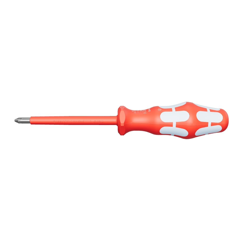 Wera 022734   Kraftform Plus VDE Stainless Steel Phillips Screwdriver, #2 x 100mm - WR022734 - KC Tool
