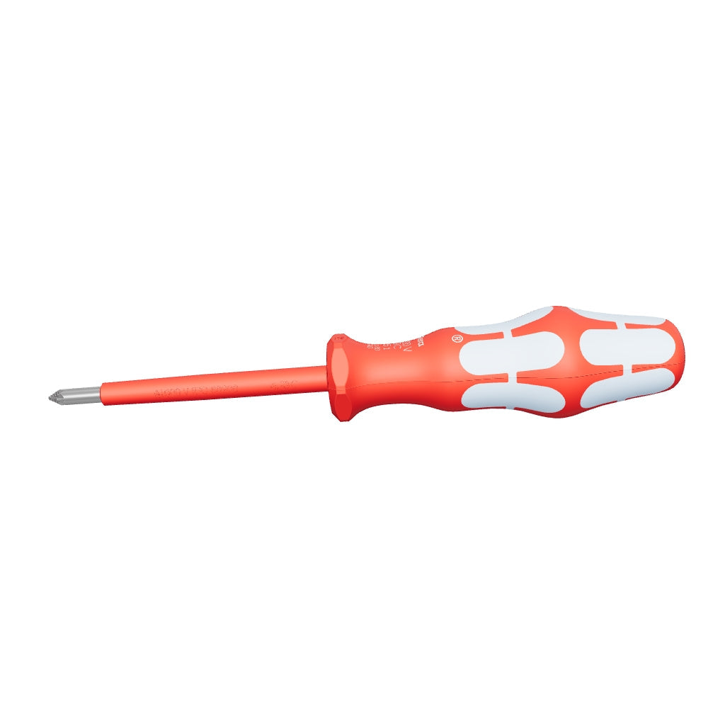 Wera 022740 Kraftform Plus VDE Stainless Pozidriv Screwdriver,  #1 x 80mm - WR022740 - KC Tool