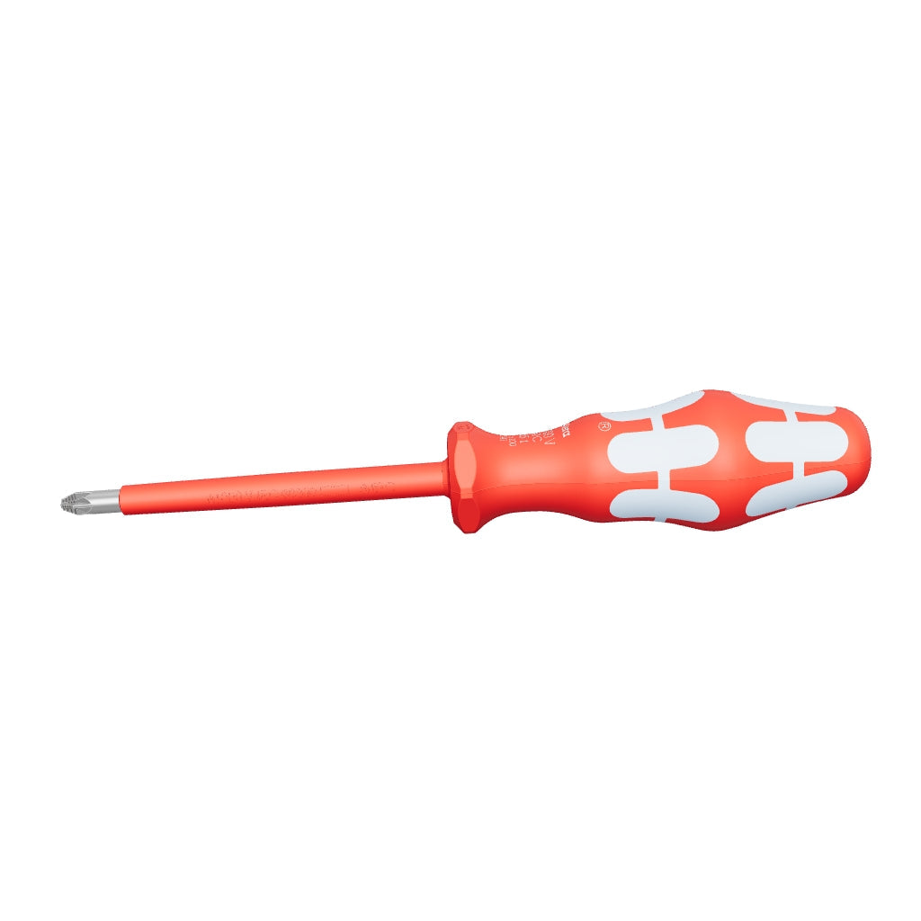 Wera 022741 Kraftform Plus VDE Stainless Pozidriv Screwdriver, #2 x 100mm - WR022741 - KC Tool
