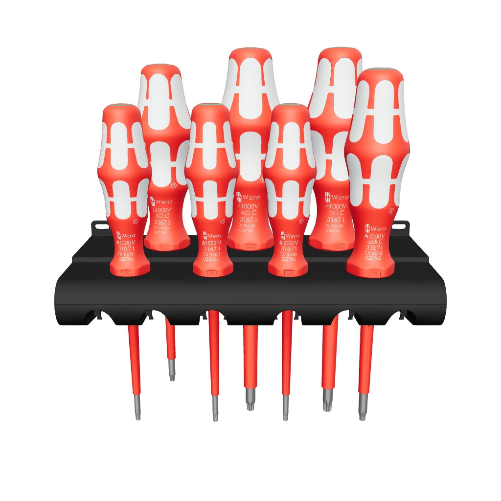 Wera 022767 VDE Insulated Stainless Steel TORX® Screwdriver Set, 7 Pieces - WR022767 - KC Tool