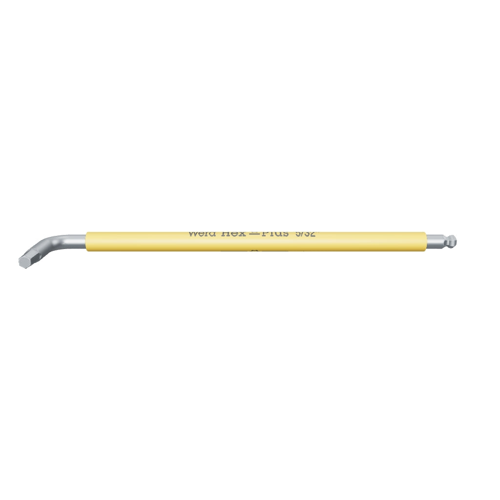 Wera 022853 Multicolor Hex-Plus Stainless L-key with Ball End, 5/32" x 137mm (Yellow) - WR022853 - KC Tool