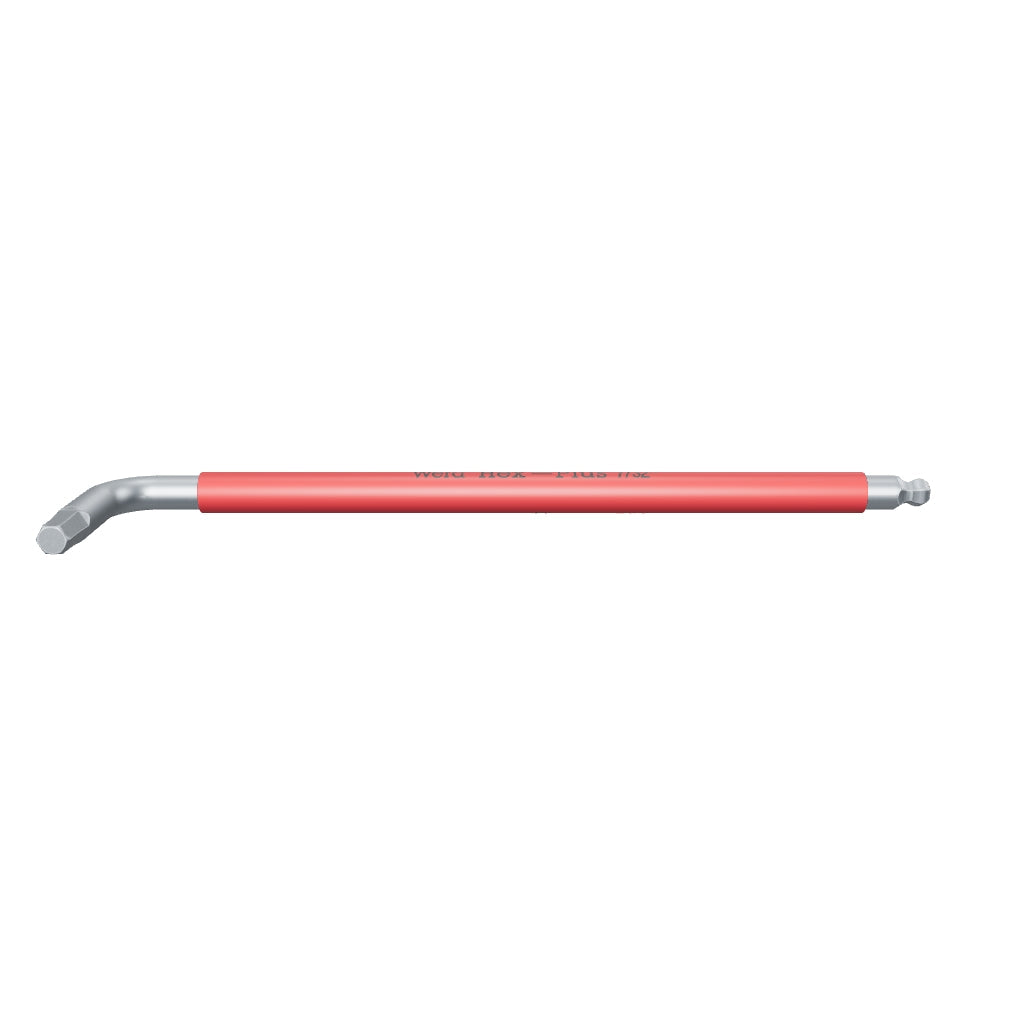 Wera 022855 Multicolor Hex-Plus Stainless L-key with Ball End, 7/32" x 172mm (Red) - WR022855 - KC Tool