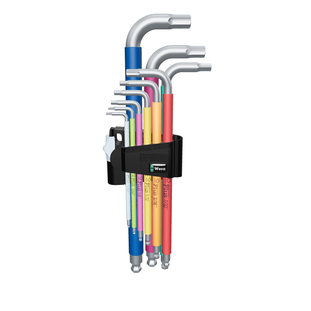 Wera 022860 SAE Multicolor Hex Stainless Steel Ball End Hex L-key Set - WR022860 - KC Tool