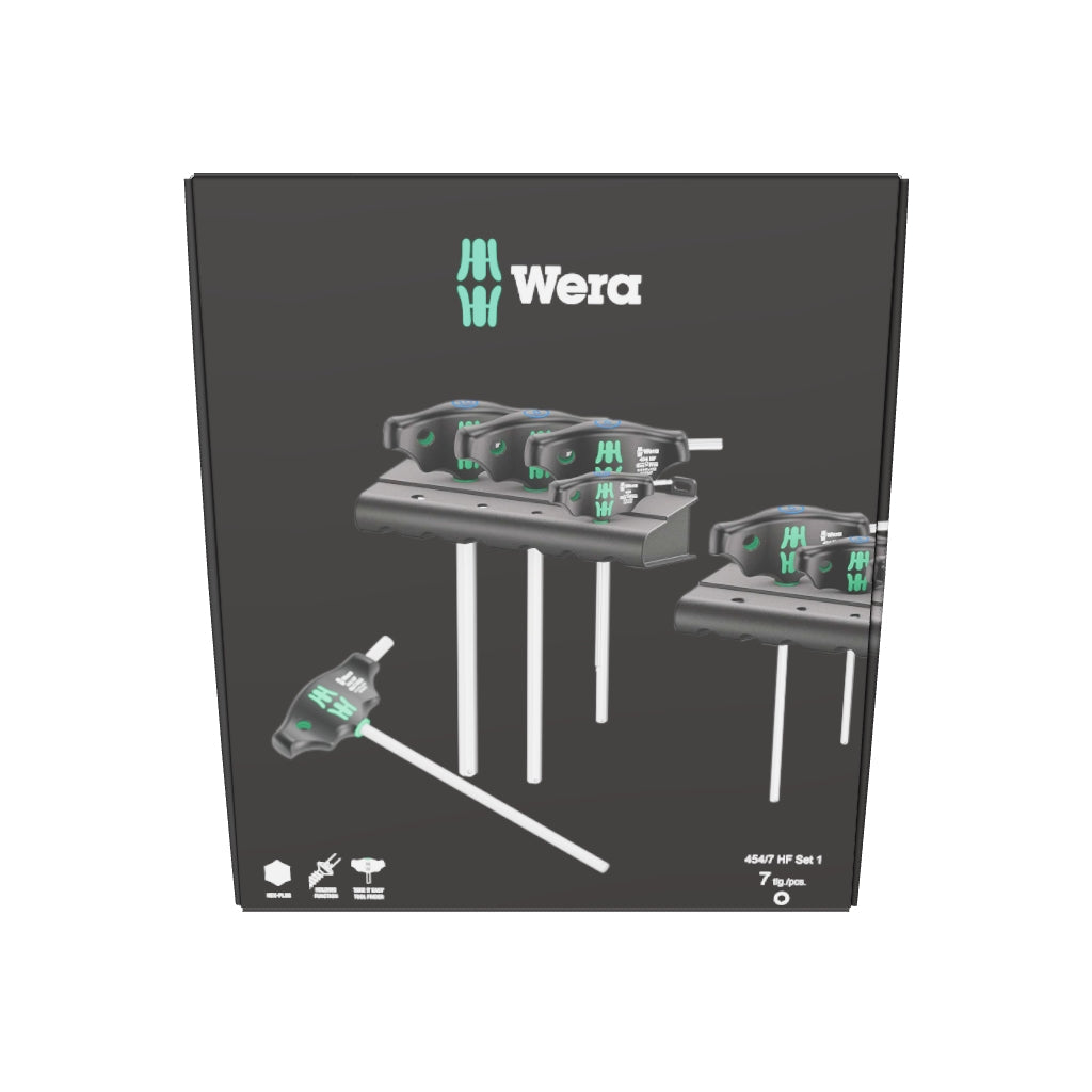 Wera 023450 Metric Hex-Plus T-handle Set with Holding Function, 7 Pieces - WR023450 - KC Tool