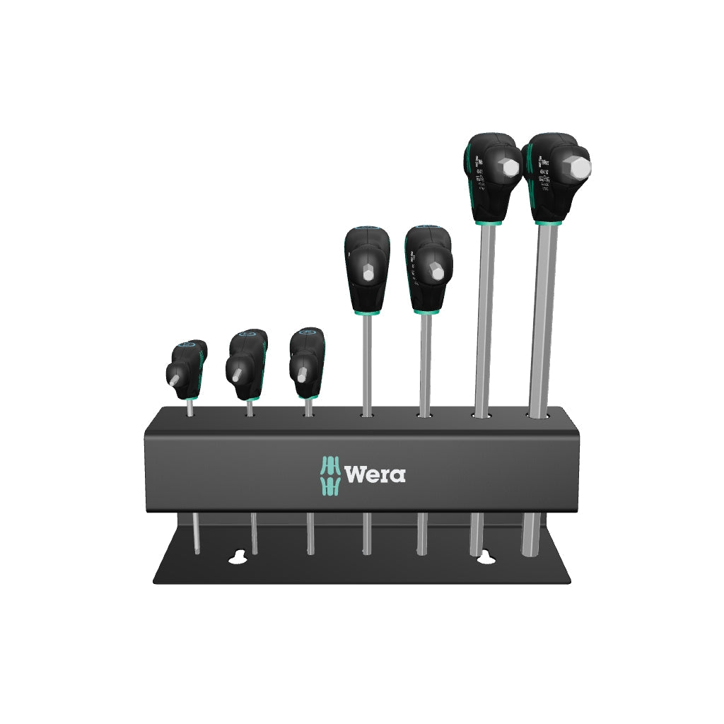Wera 023453 Hex-Plus T-handle Set with Holding Function, Metric, 7 Pieces - WR023453 - KC Tool