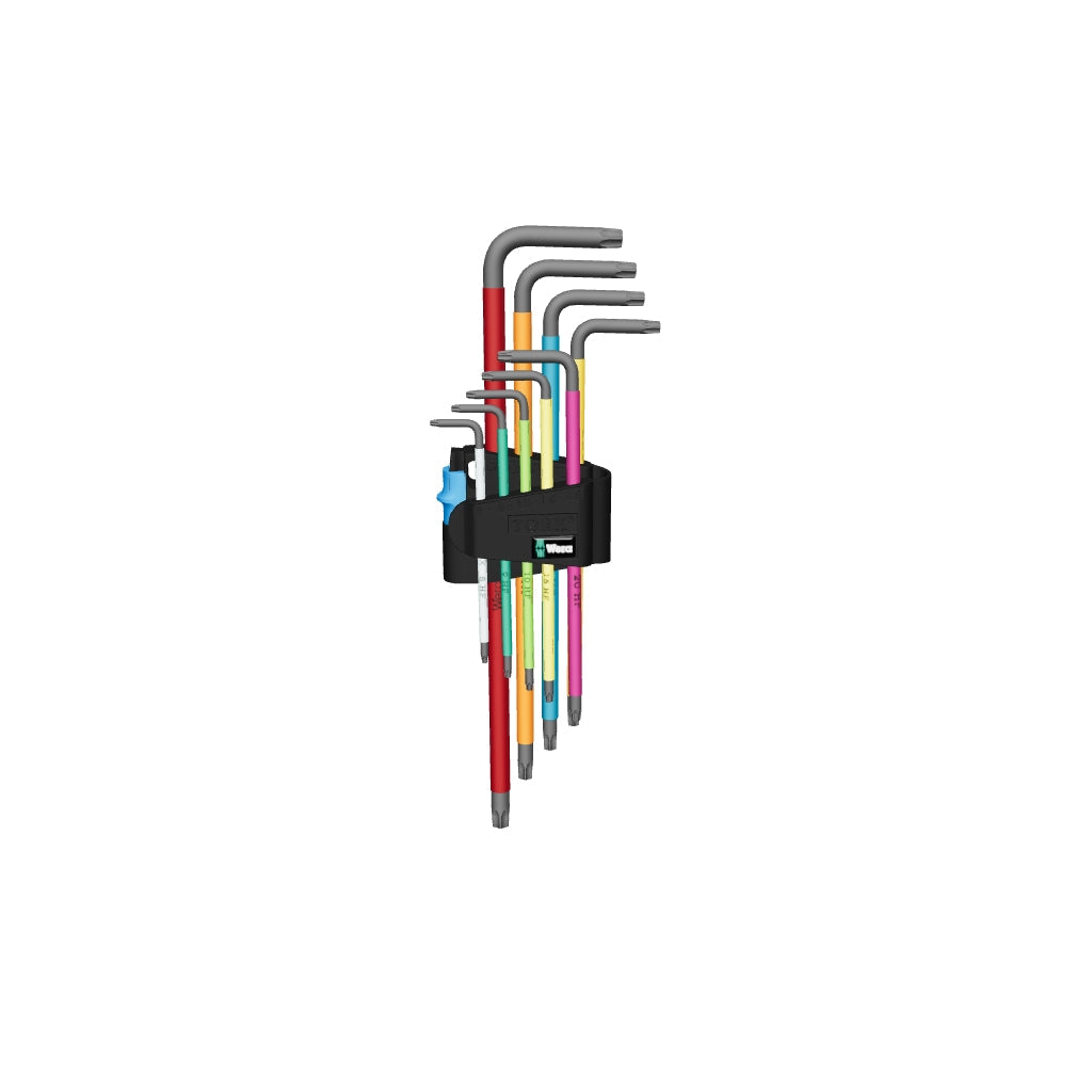 Wera 024470 967/9 TX XL Multicolour 1 L-key Set with Holding Function, long - WR024470 - KC Tool