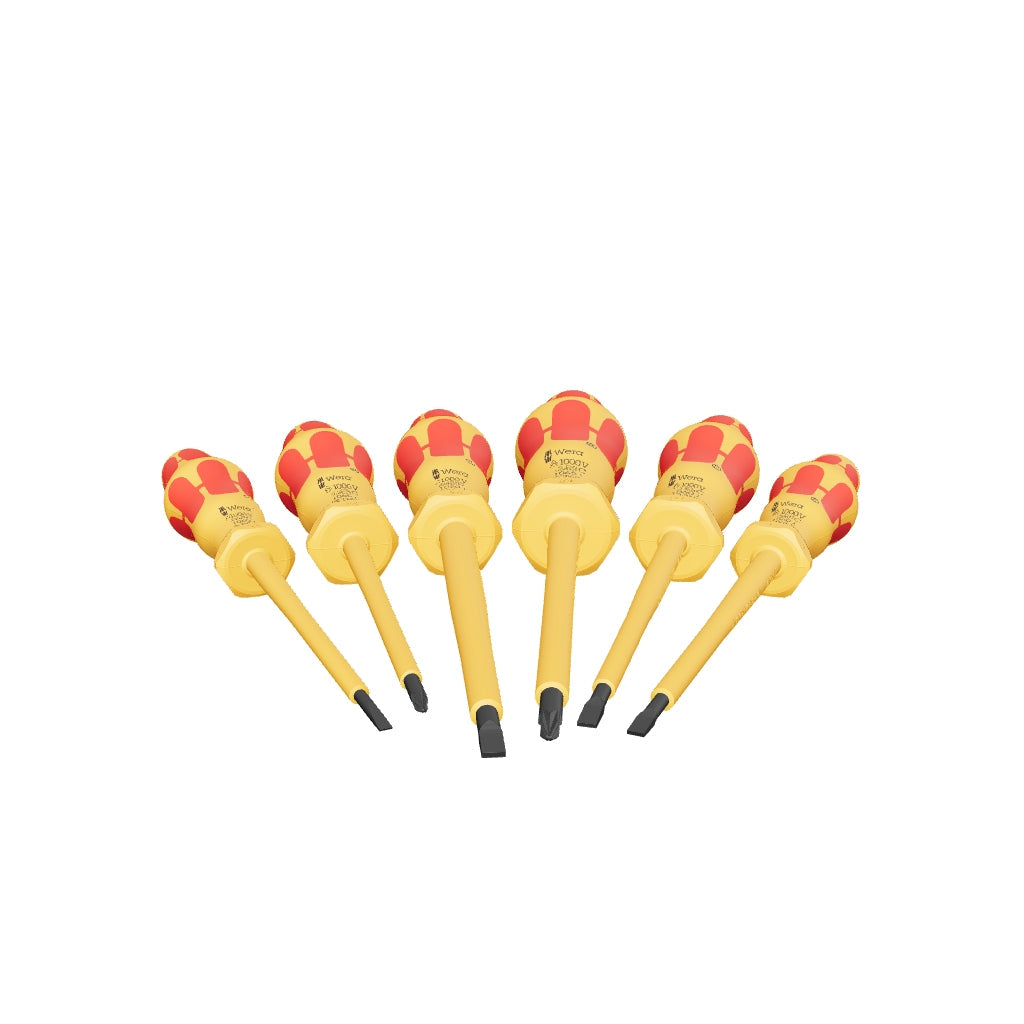 Wera 051576 Kraftform VDE Pozidriv/Slotted Screwdriver Set, 6 Pieces - WR051576 - KC Tool
