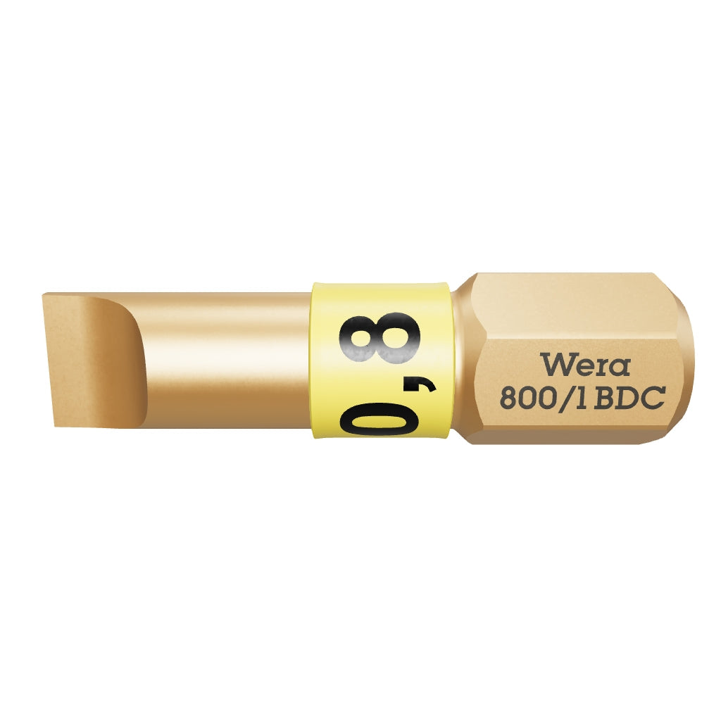 Wera 056172 0.8 x 5.5 x 25mm Slotted BiTorsion Diamond Coated Bit - WR056172 - KC Tool