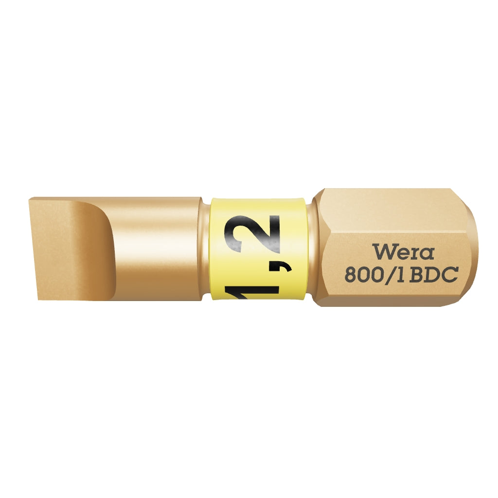 Wera 056176 1.2 x 6.5 x 25mm Slotted BiTorsion Diamond Coated Bit - WR056176 - KC Tool