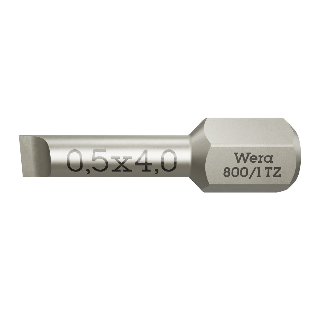 Wera 056203 0.5 x 4 x 25mm Slotted Torsion Bit - WR056203 - KC Tool