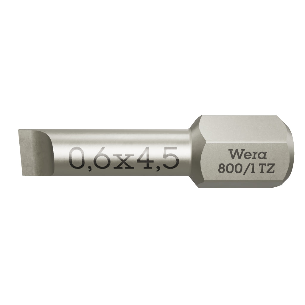 Wera 056210 0.6 x 4.5 x 25mm Slotted Torsion Bit - WR056210 - KC Tool