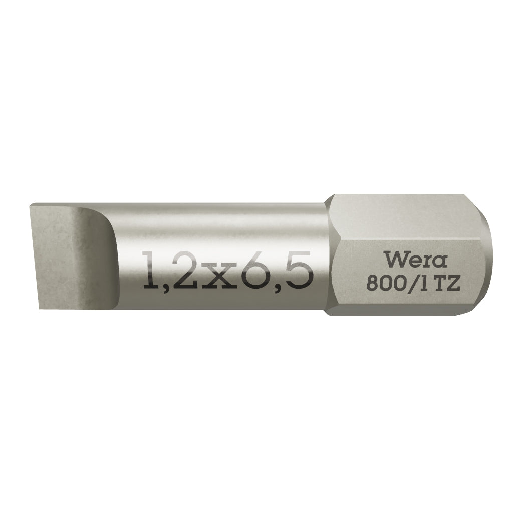 Wera 056233 1.2 x 6.5 x 25mm Slotted Bit - WR056233 - KC Tool