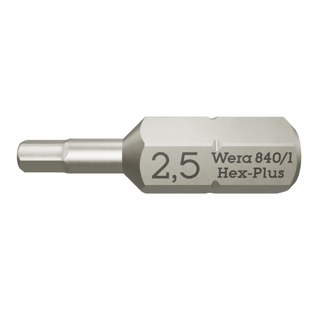 Wera 056310 2.5 x 25mm Hex Bit - WR056310 - KC Tool