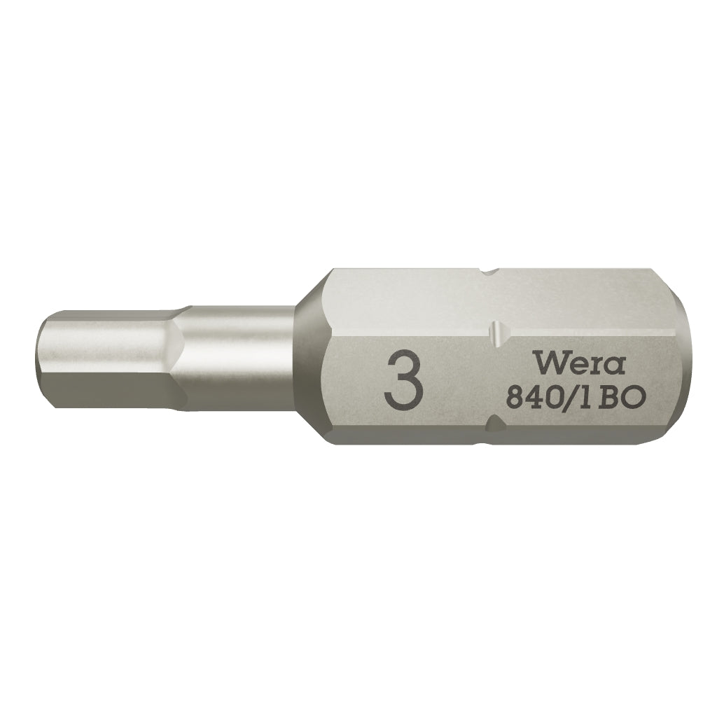 Wera 056343 3 x 25mm Security Hex Bit - WR056343 - KC Tool