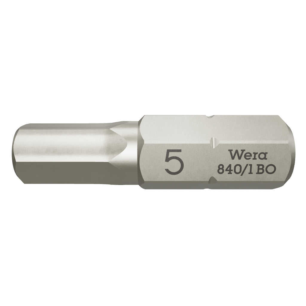 Wera 056345 5 x 25mm Security Hex Bit - WR056345 - KC Tool