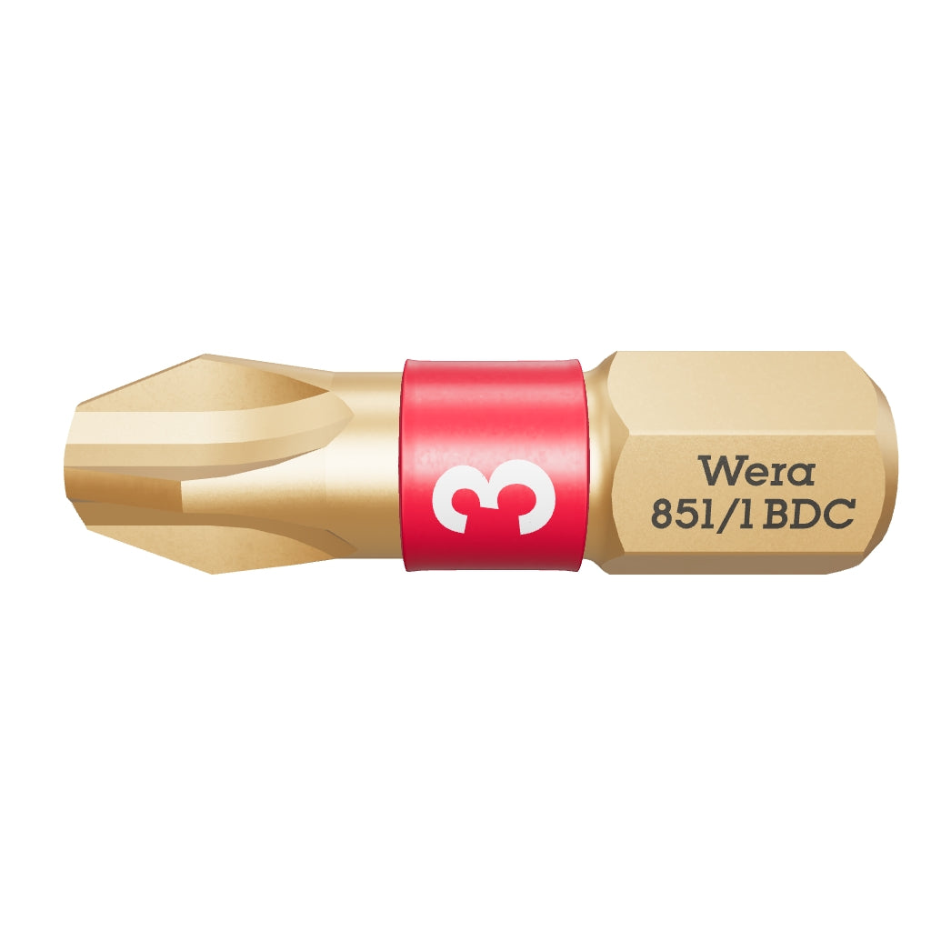 Wera 056404 #3 x 25mm Phillips BiTorsion Diamond Coated Bit - WR056404 - KC Tool