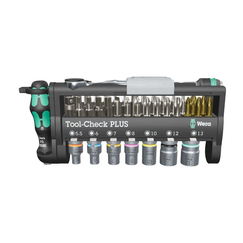 Wera 056490 Tool-Check Plus Bit Ratchet Set with Sockets - Metric - WR056490 - KC Tool