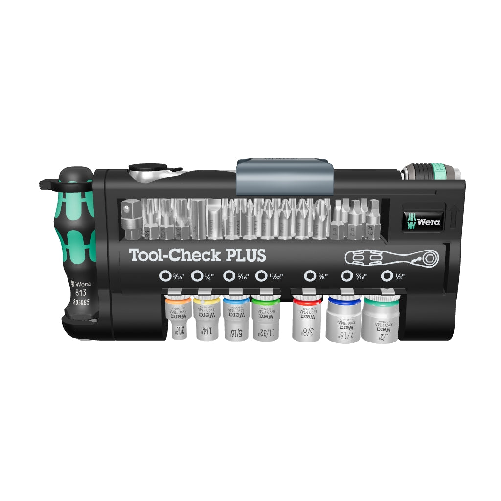 Wera 056491 Tool-Check Plus Bit Ratchet Set with Sockets - Imperial - WR056491 - KC Tool