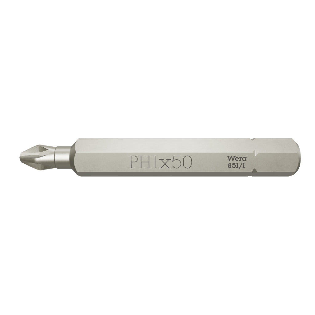 Wera 056507 #1 x 50mm Phillips Bit - WR056507 - KC Tool