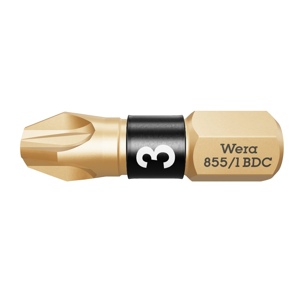 Wera 056704 #3 x 25mm Pozidriv BiTorsion Diamond Coated Bit - WR056704 - KC Tool