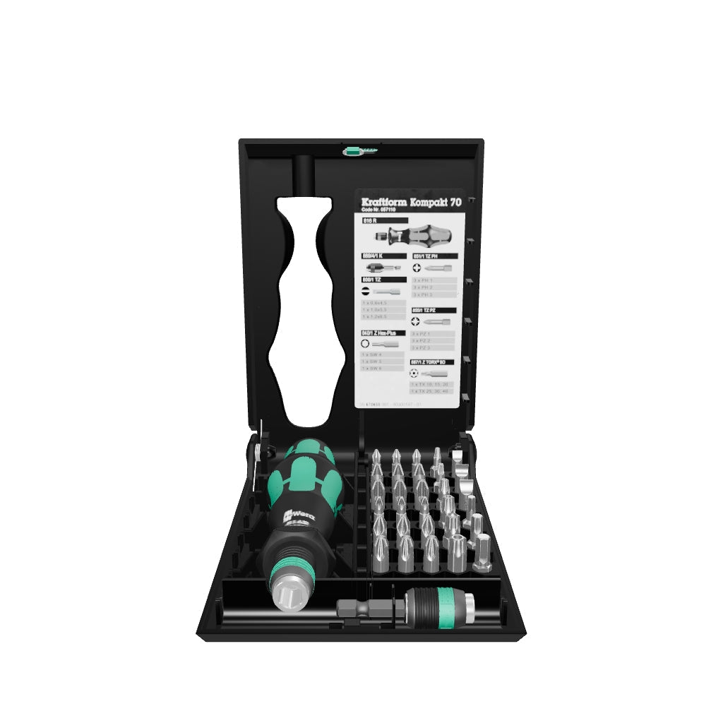 Wera 057110 Kraftform Kompakt 70 Allround Set - WR057110 - KC Tool