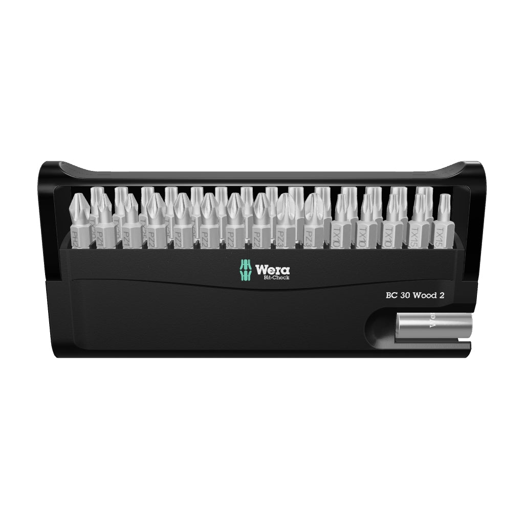 Wera 057432 Bit-Check 30 Wood 2 - PH, PZ and TX Insert Bit Set - WR057432 - KC Tool