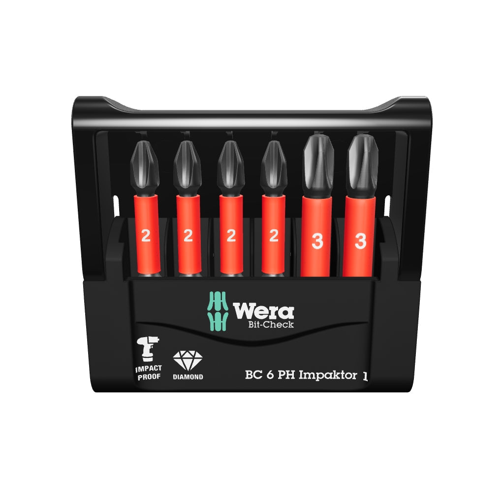 Wera 057691 Mini-Check Impaktor 1 Phillips Power Bit Set - WR057691 - KC Tool