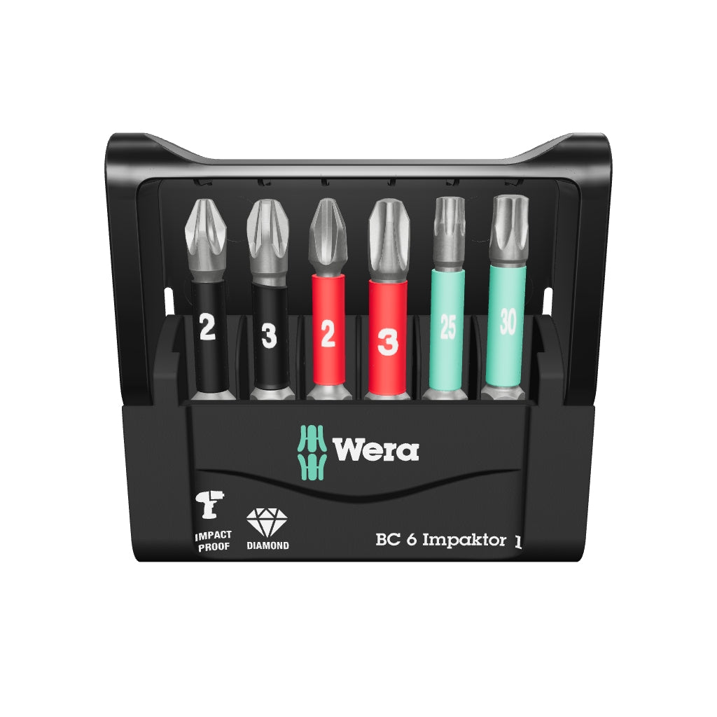 Wera 057695 Bit-Check 6 Impaktor 1 Power Bit Set - PH, PZ and TX - WR057695 - KC Tool